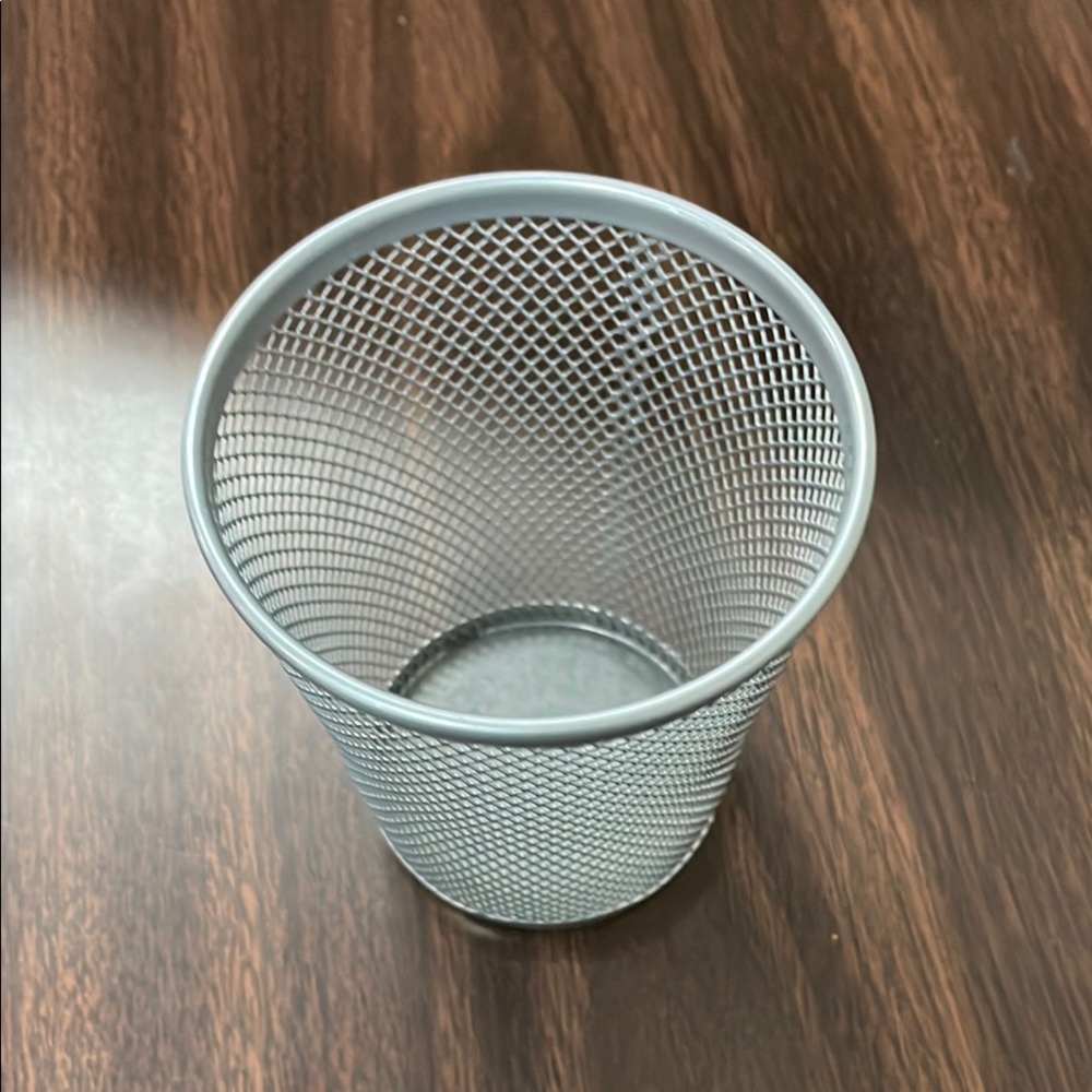 Silver Mesh Pen Holder